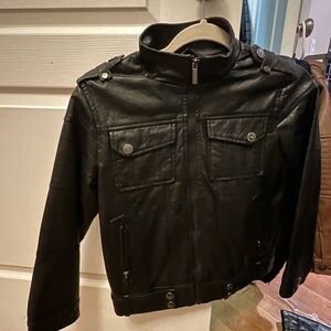 Kids Urban Republic black Faux Leather Jacket